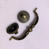 10 Pack Drop Bail Drawer Pull Handles, Shabby Chic Zinc Alloy Cabinet Hardware, Antique Bronze