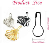 1000 Pcs Metal Gourd Safety Pins, 0.8 Inch Clothing Craft Tailor DIY Accessory Pins, Black In Australia - Darrahopens