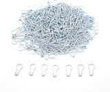 1000 Pcs Metal Gourd Safety Pins, 0.8 Inch Clothing Craft Tailor DIY Accessory Pins, White