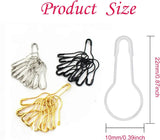 1000 Pcs Metal Gourd Safety Pins, 0.8 Inch Clothing Craft Tailor DIY Accessory Pins, White