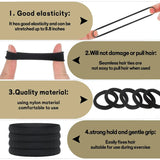 100 Pcs Hair Ties for Thick Hair, Seamless Nylon Elastic Ponytail Holders for Women Girls, Black