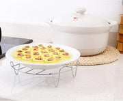 2 Pcs Stainless Steel Steaming Rack Set, Round Trivet Cooling Stand for Pot Pressure Cooker, 5.9 Inch
