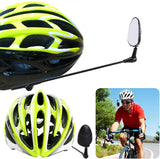 2 Pcs Bike Helmet Mirrors, 360 Degree Adjustable Convex Rear View Mirrors for Cycling, Black