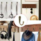 20 Pcs Small Wall Hooks, Zinc Alloy Key Coat Cup Hooks with Stainless Screws, Bronze