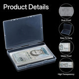 200 Pcs Currency Sleeves, Clear Plastic Banknote Protectors with Storage Box, 6.9 x 3.2 In