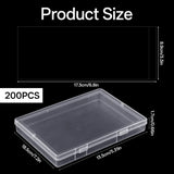 200 Pcs Currency Sleeves, Clear Plastic Banknote Protectors with Storage Box, 6.9 x 3.2 In