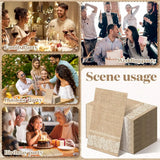 200 Pack Burlap Lace Disposable Paper Placemats, Rustic Jute Look Table Mats 13 x 16 In