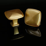 25 Pack Cabinet Knobs, Brushed Brass Square Aluminum Drawer Pulls for Kitchen Dressers, Gold 1.2 Inch