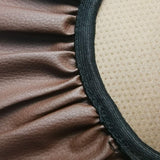 2 Pack Round Bar Stool Covers, Waterproof PU Leather Anti Slip Seat Slipcovers, 14 Inch Brown In Australia - Darrahopens