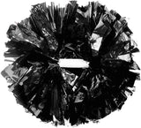 6 Pcs Metallic Cheerleading Pom Poms with Baton Handles for Sports Team Parties, Black In Australia - Darrahopens