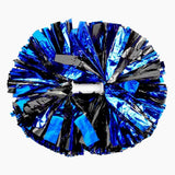 6 Pcs Metallic Cheerleading Pom Poms with Baton Handles for Sports Team Parties, Blue Black In Australia - Darrahopens