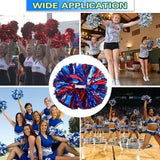 6 Pcs Metallic Cheerleading Pom Poms with Baton Handles for Sports Team Parties, Blue Red In Australia - Darrahopens