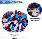 6 Pcs Metallic Cheerleading Pom Poms with Baton Handles for Sports Team Parties, Blue Red White In Australia - Darrahopens