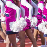 6 Pcs Metallic Cheerleading Pom Poms with Baton Handles for Sports Team Parties, Hot Pink In Australia - Darrahopens