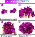 6 Pcs Metallic Cheerleading Pom Poms with Baton Handles for Sports Team Parties, Hot Pink In Australia - Darrahopens