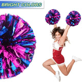 6 Pcs Metallic Cheerleading Pom Poms with Baton Handles for Sports Team Parties, Hot Pink Blue In Australia - Darrahopens