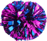 6 Pcs Metallic Cheerleading Pom Poms with Baton Handles for Sports Team Parties, Hot Pink Blue In Australia - Darrahopens