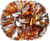 6 Pcs Metallic Cheerleading Pom Poms with Baton Handles for Sports Team Parties, Orange Silver In Australia - Darrahopens