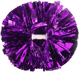 6 Pcs Metallic Cheerleading Pom Poms with Baton Handles for Sports Team Parties, Purple In Australia - Darrahopens