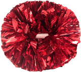 6 Pcs Metallic Cheerleading Pom Poms with Baton Handles for Sports Team Parties, Red In Australia - Darrahopens