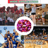 6 Pcs Metallic Cheerleading Pom Poms with Baton Handles for Sports Team Parties, Red Pink In Australia - Darrahopens