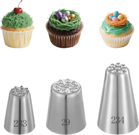 3 Pcs Grass Piping Tips, Stainless Steel Icing Nozzles 233 234 29 for Cake Cupcake Frosting In Australia - Darrahopens