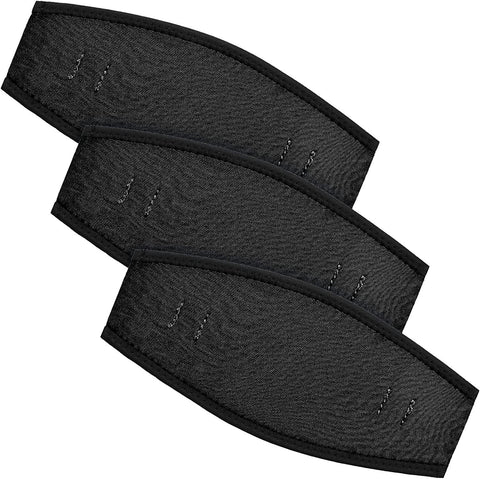 3 Pack Neoprene Diving Mask Strap Covers, Hair Protector Wraps for Snorkeling, Black 7.5 x 3.5 In In Australia - Darrahopens