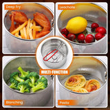 3 Pack 304 Stainless Steel Pasta Strainer Baskets, Removable Long Handle Noodle Blanchers In Australia - Darrahopens