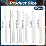 30 Pcs Plastic Palette Knives Set, Flexible Painting Spatulas for Acrylic Oil Mixing, White In Australia - Darrahopens