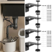 4 Pcs Undermount Sink Brackets, Heavy Duty Adjustable Iron Support Brackets, Black 11cm In Australia - Darrahopens