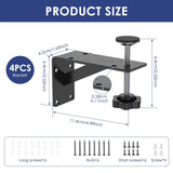 4 Pcs Undermount Sink Brackets, Heavy Duty Adjustable Iron Support Brackets, Black 11cm In Australia - Darrahopens