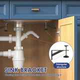 4 Pcs Undermount Sink Brackets, Heavy Duty Adjustable Iron Support Brackets, Black 11cm In Australia - Darrahopens