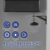4 Pcs Undermount Sink Brackets, Heavy Duty Adjustable Iron Support Brackets, Black 11cm