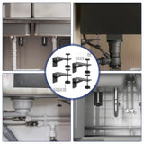 4 Pcs Undermount Sink Brackets, Heavy Duty Adjustable Iron Support Brackets, Black 11cm