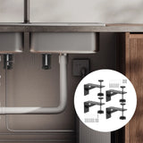 4 Pcs Undermount Sink Brackets, Heavy Duty Adjustable Iron Support Brackets, Black 11cm In Australia - Darrahopens