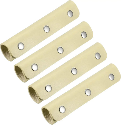 4 Pcs Handbag Handle Covers, PVC Leather Grip Protectors with Suede Lining for Tote Bags, Beige In Australia - Darrahopens