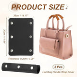 4 Pcs Handbag Handle Covers, PVC Leather Non Slip Grip Protectors with Buckles, Black In Australia - Darrahopens