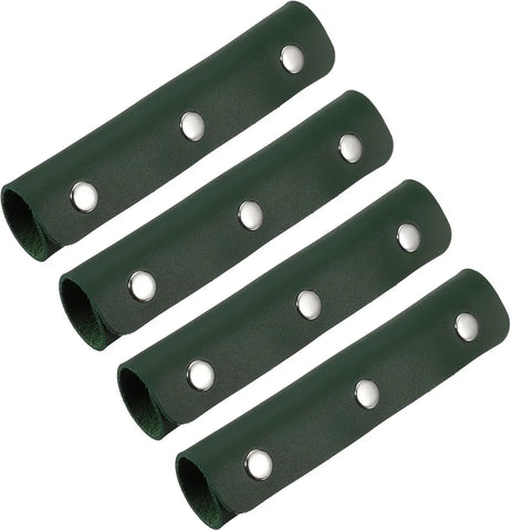 4 Pcs Handbag Handle Covers, PVC Leather Grip Protectors with Suede Lining, Dark Green In Australia - Darrahopens