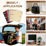 4 Pcs Handbag Handle Covers, PVC Leather Grip Protectors with Suede Lining, Dark Green