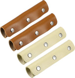 4 Pcs Handbag Handle Covers, PVC Leather Grip Protectors with Buckles, Orange Brown Beige In Australia - Darrahopens