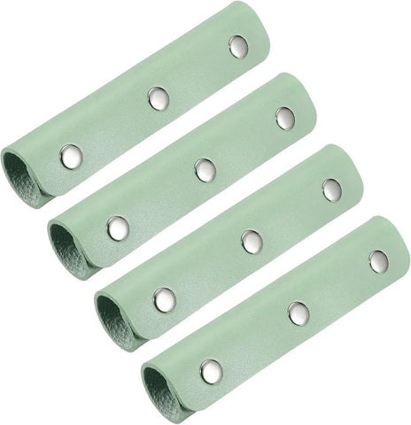 4 Pcs Handbag Handle Covers, PVC Leather Grip Protectors with Silver Buckles, Turquoise In Australia - Darrahopens