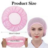 4 Pack Mesh Sleep Bonnets for Women, Breathable Elastic Hair Nets for Sleeping Hair Drying, Pink Blue