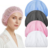 4 Pcs Mesh Sleep Bonnets for Women, Breathable Elastic Hair Nets, Pink Blue White Black In Australia - Darrahopens