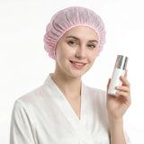 4 Pcs Mesh Sleep Bonnets for Women, Breathable Elastic Hair Nets, Pink Blue White Black