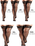4 Pairs Women's Thigh High Stockings, Fishnet Sheer Lace Silicone Top Over Knee Socks In Australia - Darrahopens