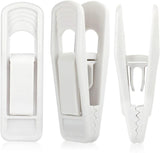 40 Pack Hanger Clips, Strong Plastic Pinch Grip Clips for Pants Skirts on Slim Hangers, White In Australia - Darrahopens