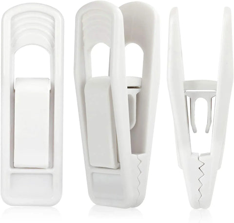 40 Pack Hanger Clips, Strong Plastic Pinch Grip Clips for Pants Skirts on Slim Hangers, White In Australia - Darrahopens