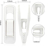 40 Pack Hanger Clips, Strong Plastic Pinch Grip Clips for Pants Skirts on Slim Hangers, White In Australia - Darrahopens