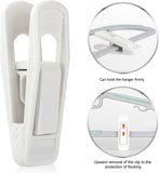 40 Pack Hanger Clips, Strong Plastic Pinch Grip Clips for Pants Skirts on Slim Hangers, White In Australia - Darrahopens