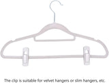 40 Pack Hanger Clips, Strong Plastic Pinch Grip Clips for Pants Skirts on Slim Hangers, White In Australia - Darrahopens